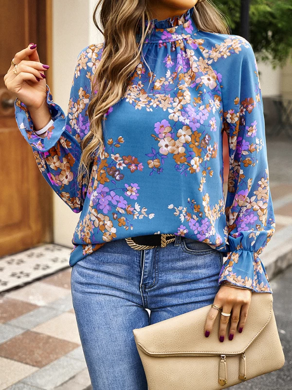 Chemise élégante à Volants – Végétal 15 Chemise élégante à Volants – Végétal – Image 13