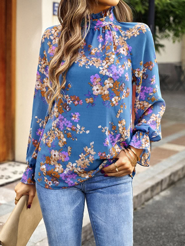 Chemise élégante à Volants – Végétal 13 Chemise élégante à Volants – Végétal – Image 11