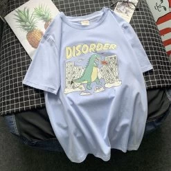 T-shirt Décontracté – Disorder -Style Urbain Soldes t shirt decontracte Disorder bleu clair