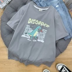 T-shirt Décontracté – Disorder -Style Urbain Soldes t shirt decontracte disorder gris