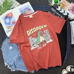 T-shirt Décontracté – Disorder -Style Urbain Soldes t shirt decontracte disorder rouge