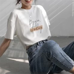 T-shirt Minimaliste – Begin Today -Style Urbain Soldes t shirt minimaliste style tumblr begin today